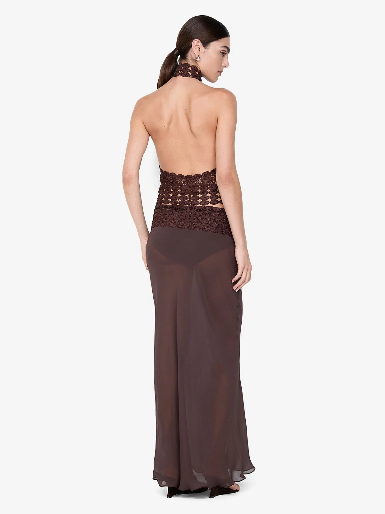 ANIA HALTER TOP - DARK CHOCOLATE - Image 3