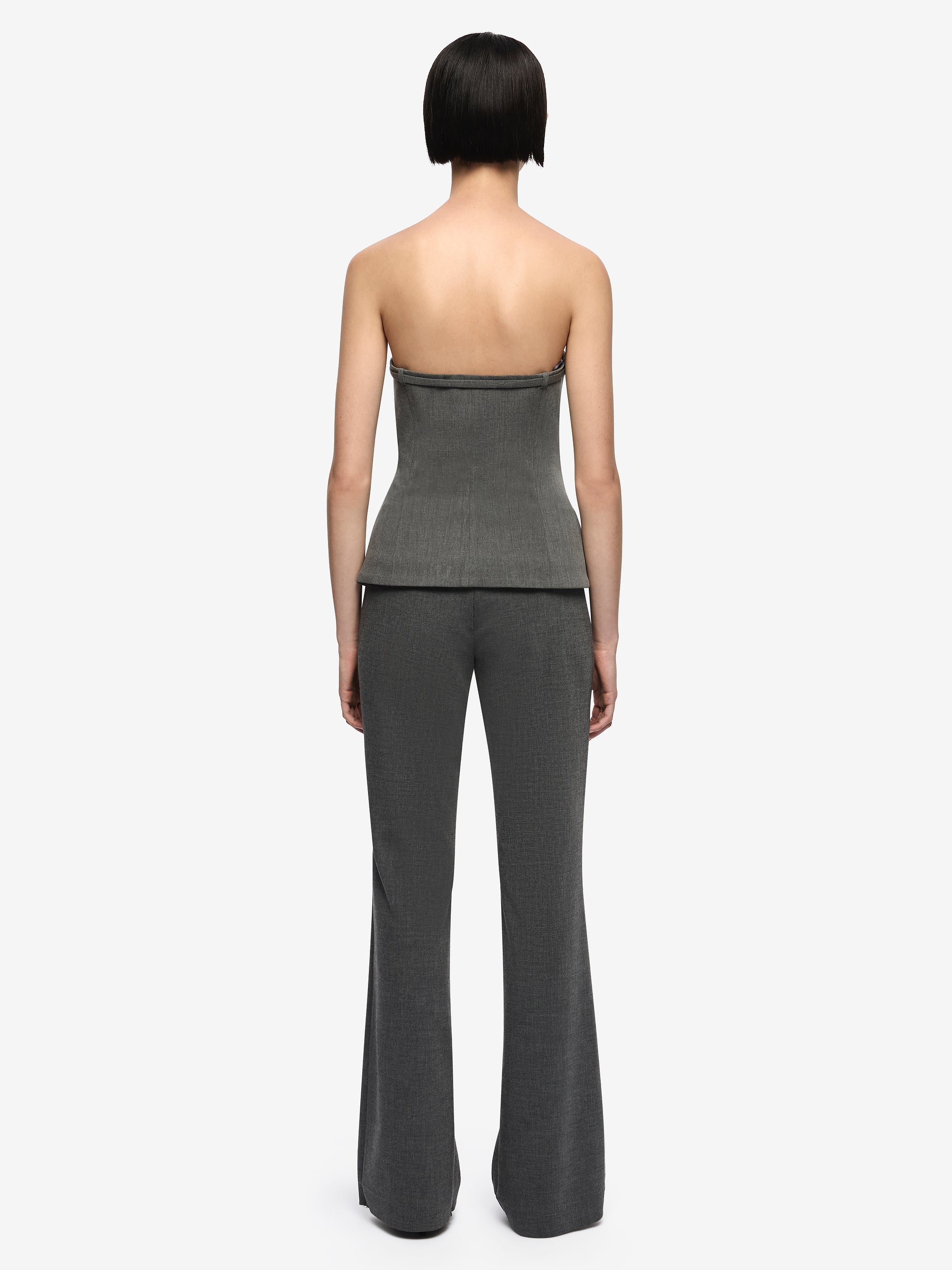 ESTELLE STRAPLESS TOP - CHARCOAL - Image 5