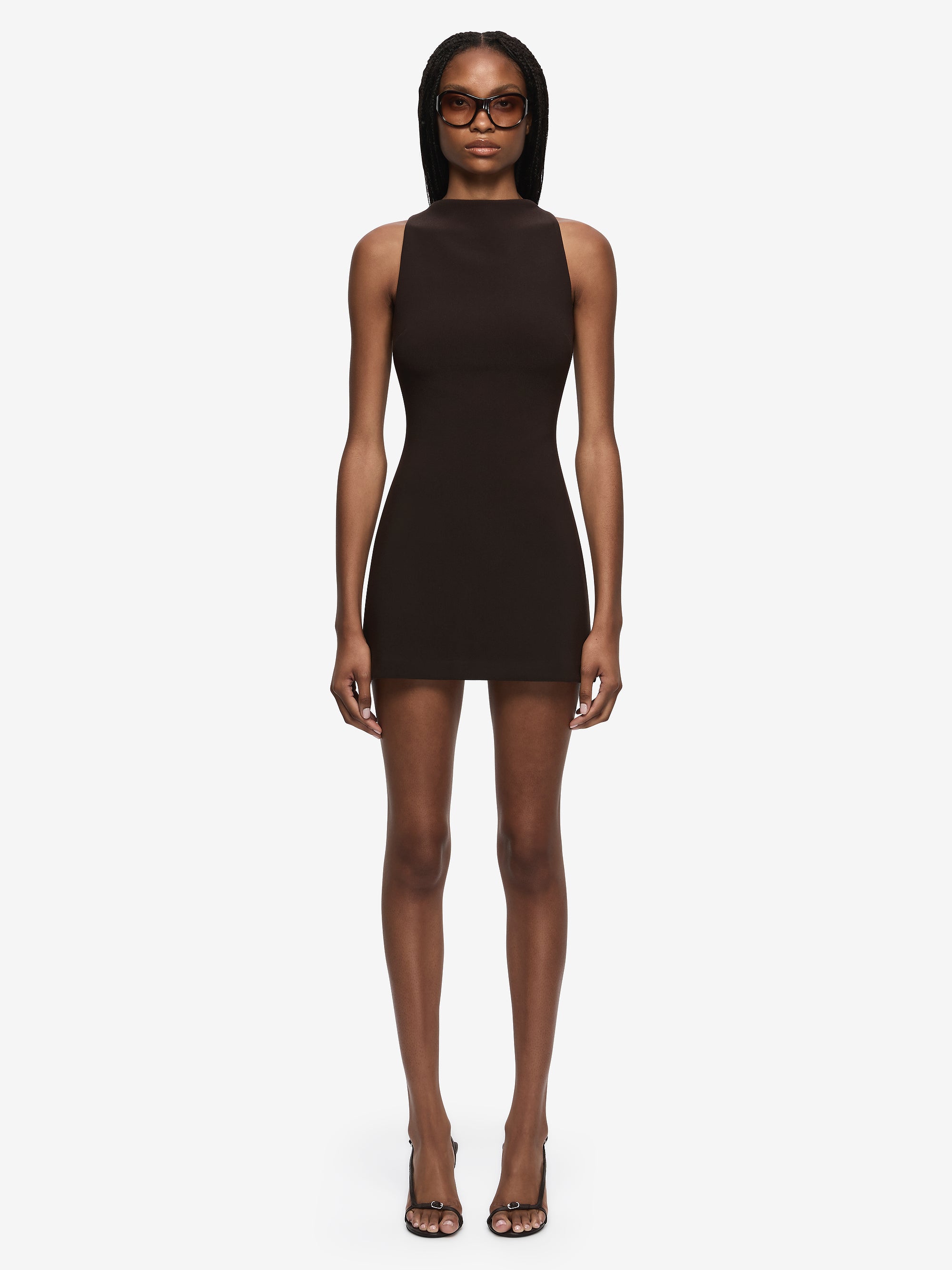 GEMMA RACER MINI DRESS - ESPRESSO - Image 2