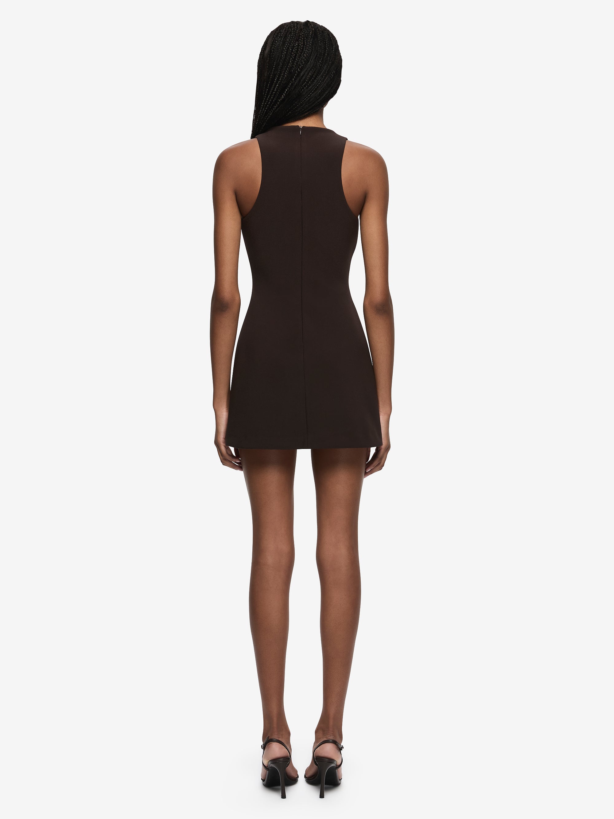 GEMMA RACER MINI DRESS - ESPRESSO - Image 4