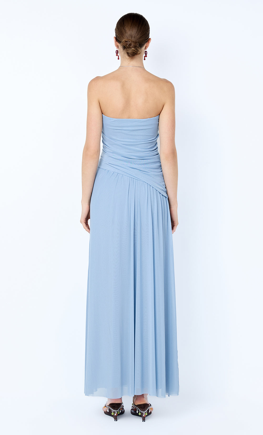 ISIDORE STRAPLESS MAXI DRESS - DENIM BLUE - Image 4