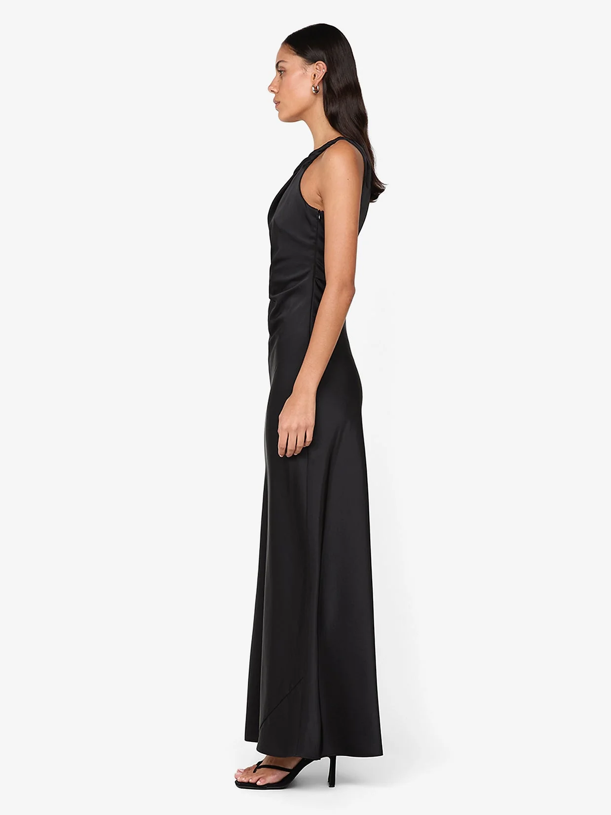 LUNETTA ASYM DRESS - BLACK - Image 3