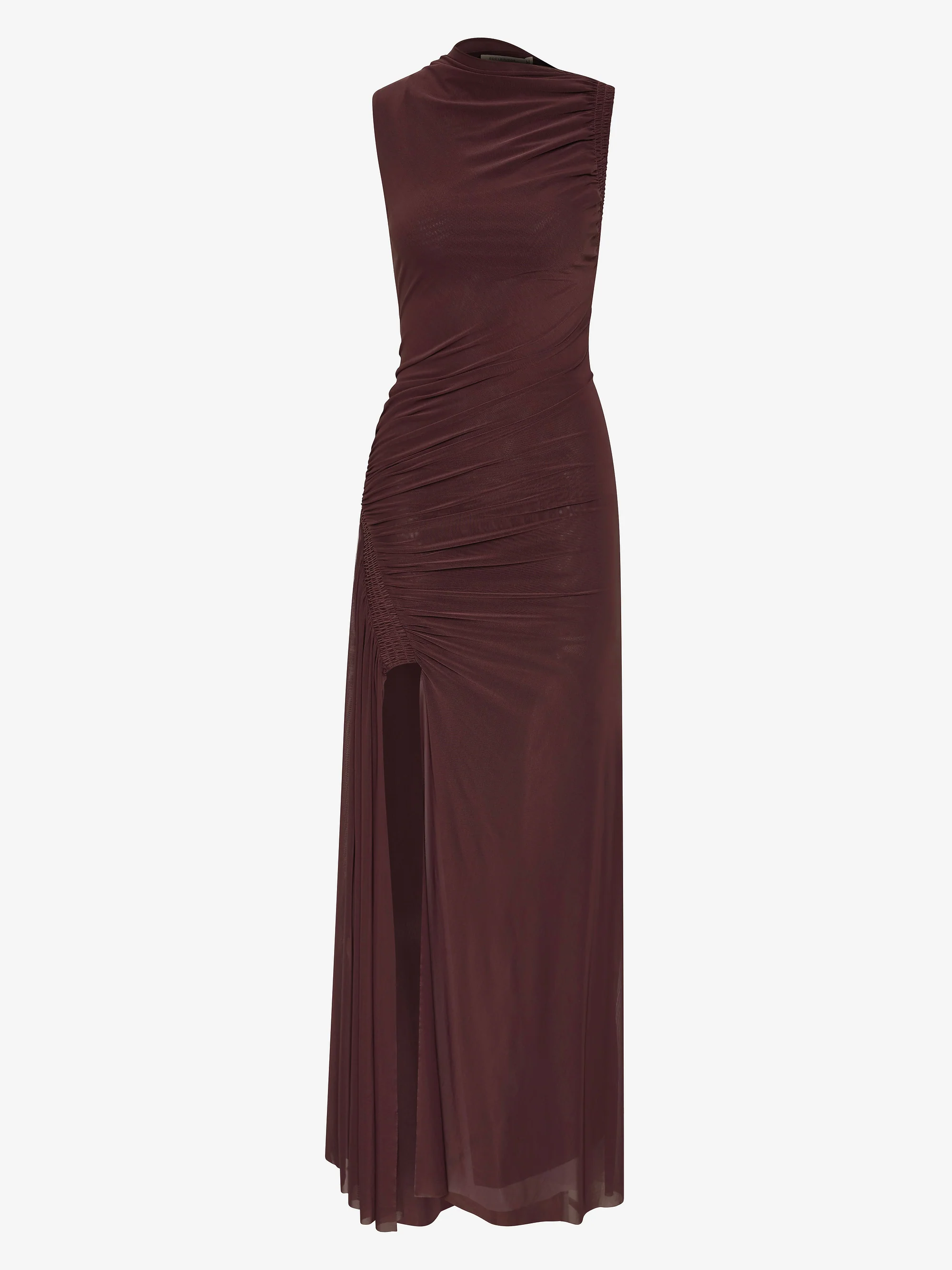 MARABOU MAXI DRESS - AUBERGINE - Image 6