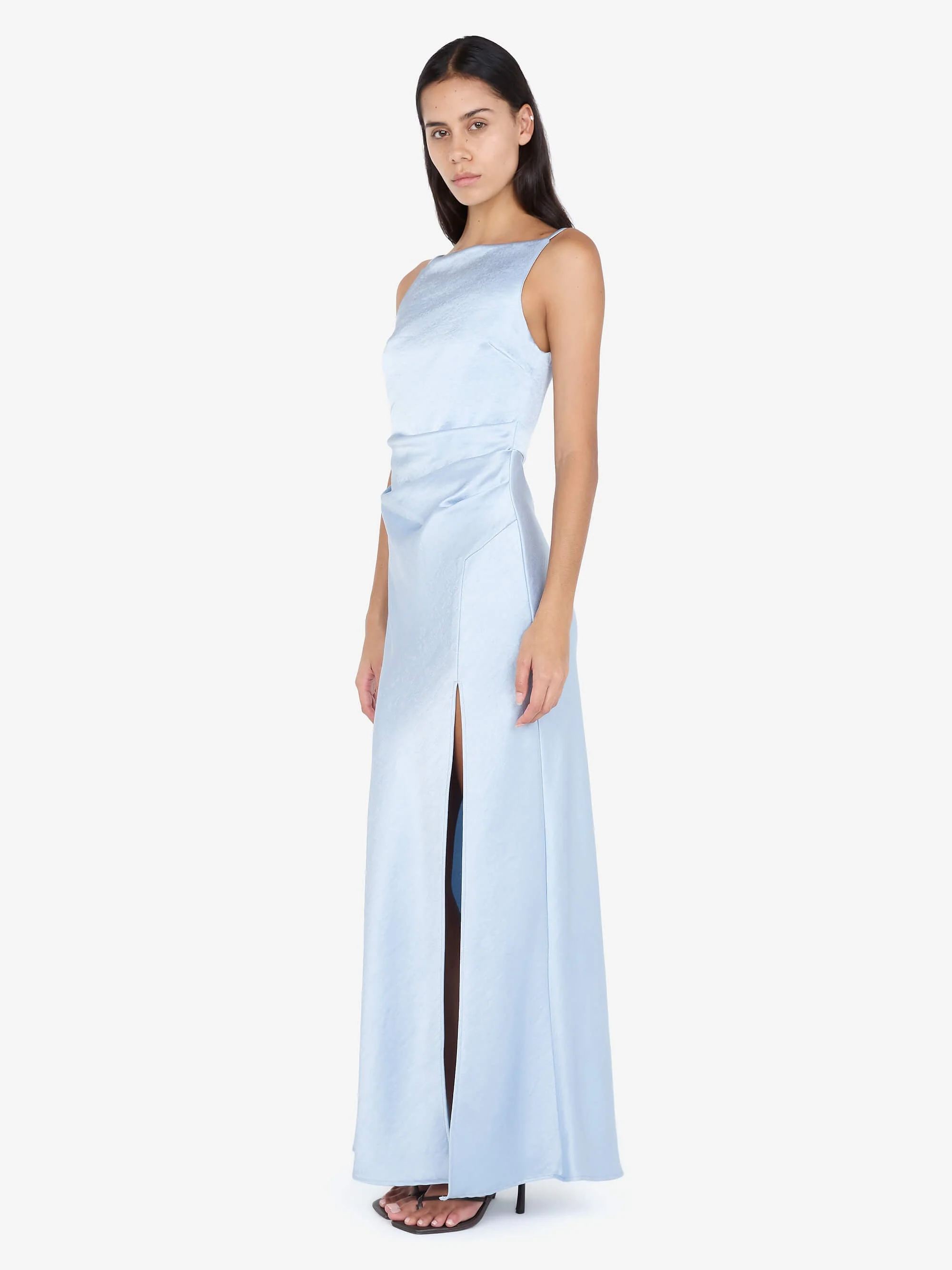 THE DREAMER MAXI DRESS - DUSTY BLUE - Image 3